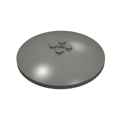 Rendu LDraw de Plat 8 x 8 inversé [Radar], tenons pleins, Arrondi Anti-tenon En dessous (Dish 8 x 8 Inverted [Radar], Solid Studs, Rounded Anti-stud Underside), couleur indicative