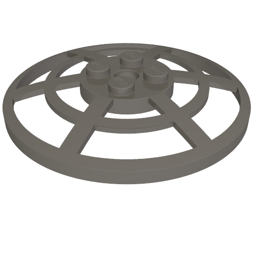 Rendu LDraw de Plat 6 x 6 inversé, Radar / Webbed [Anti-tenons à 90°] (Dish 6 x 6 Inverted, Radar / Webbed [Anti-studs at 90°]), couleur indicative