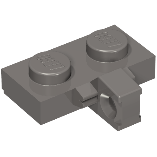 Charnière plaque 1 x 2 Verrouillage avec 1 doigt sur le côté, avec rainure (Hinge Plate 1 x 2 Locking with 1 Finger on Side, with Groove)