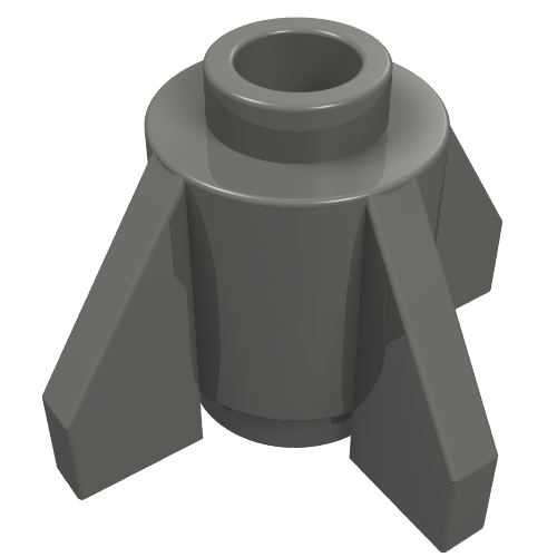 Brique ronde 1 x 1 avec palmes, ouvert tenon (Brick Round 1 x 1 with Fins, Open Stud)