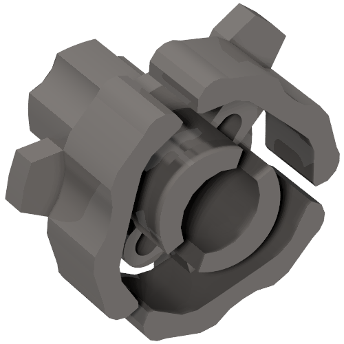Rendu LDraw de Embrayage Côté intérieur avec axe Connecteur (Clutch Inner Side with Axle Connector), couleur indicative