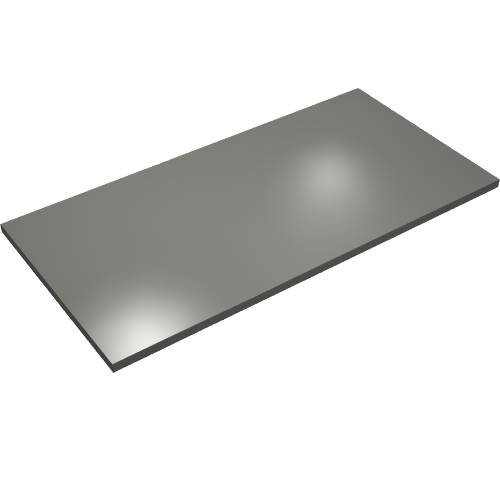 Rendu LDraw de Tuile 8 x 16 avec des tubes inférieurs sur les bords (Tile 8 x 16 with Bottom Tubes on Edges), couleur indicative