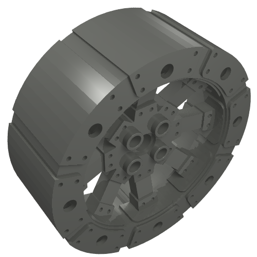 Rendu LDraw de Wagon Viking avec 12 trous [7 tenons Diamètre] (Wheel Wagon Viking with 12 Holes [7 Studs Diameter]), couleur indicative