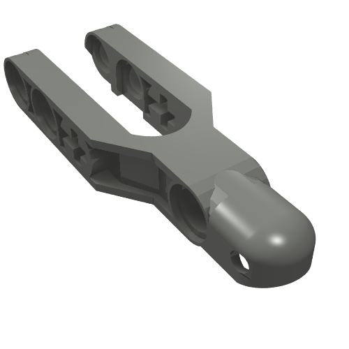 Bras de direction Technic 5,5 x 2 avec douille boule d'attelage arrondie, chanfreinée (Technic Steering Arm 5.5 x 2 with Towball Socket Rounded, Chamfered)