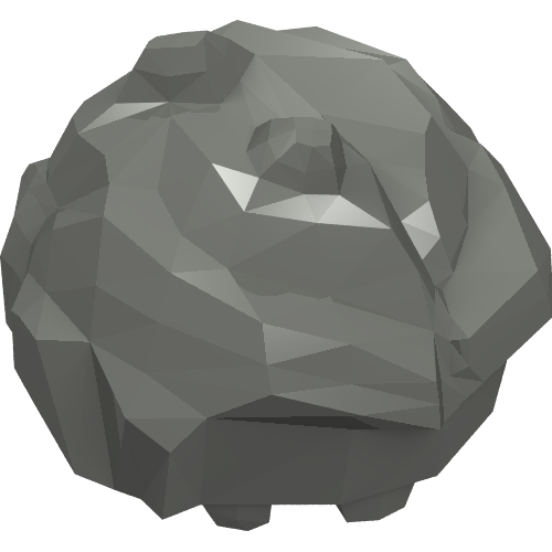 Rendu LDraw de tête spéciale, Rock Monster, Jaw Upper [Type 1], couleur indicative