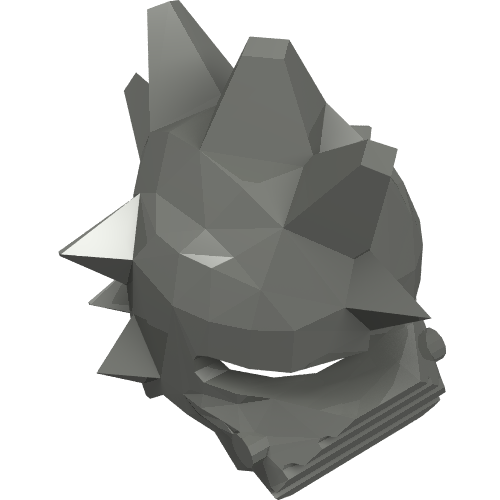 Rendu LDraw de Helmet Spiked avec Flat Chin Protector, couleur indicative