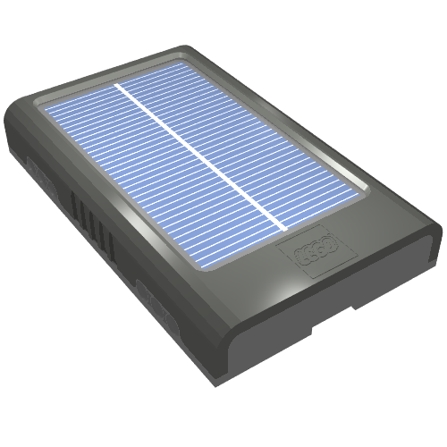 Rendu LDraw de Cellule solaire / panneau, avec dessus gris clair (Solar Cell / Panel, with Light Bluish Gray Top), couleur indicative