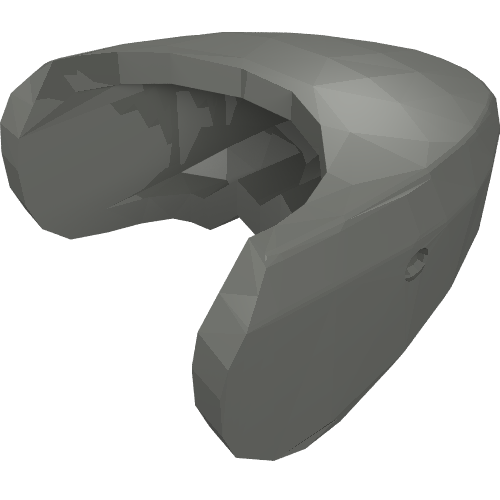 Rendu LDraw de Animal Body Part, Shark tête avec Rounded Nose, Molded Eyes, couleur indicative