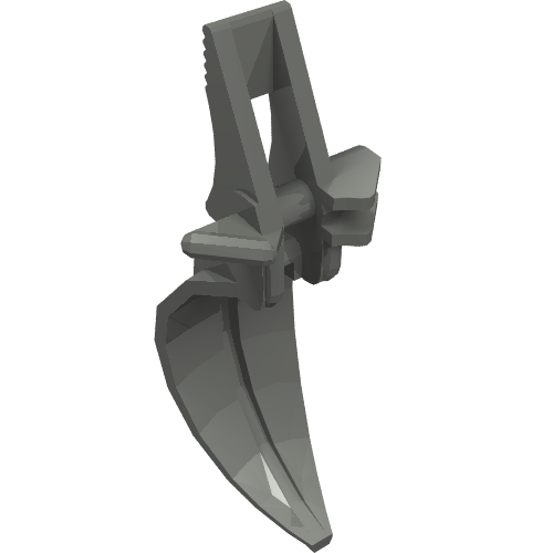 Rendu LDraw de Grue mâchoire courbée (Crane Jaw Curved), couleur indicative