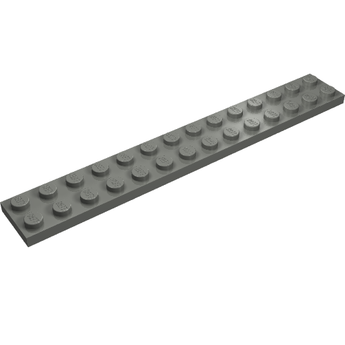 Rendu LDraw de Plaque 2 x 14 (Plate 2 x 14), couleur indicative