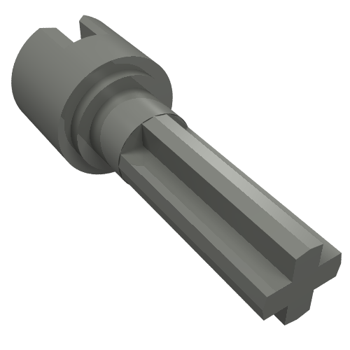 Rendu LDraw de Technic Direction / CV axe commun (Technic Steering / CV Joint Axle), couleur indicative