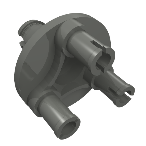 Rendu LDraw de Moyeu de direction Technic pour axe porte (Technic Steering Hub for Portal Axle), couleur indicative
