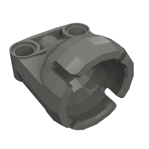 Rendu LDraw de Joint de rotule de direction Technic grand récipient (Technic Steering Ball Joint Large Receptacle), couleur indicative