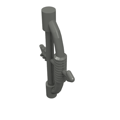 Rendu LDraw de Arme arc et flèche petit (Weapon Bow and Arrow Small), couleur indicative