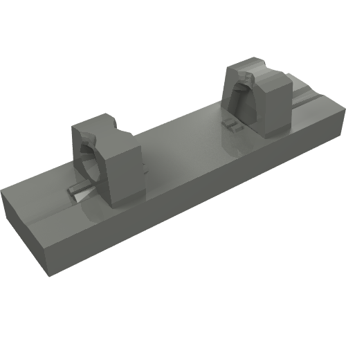 Carreau de charnière 1 x 4 verrouillage double 1 doigts sur le dessus [8 arêtes de verrouillage] (Hinge Tile 1 x 4 Locking Dual 1 Fingers on Top [8 Locking Ridges])