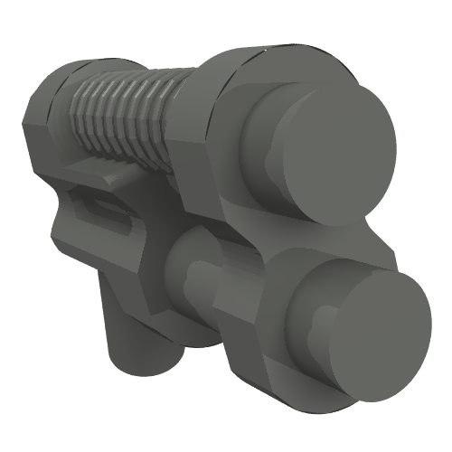 Pistolet à deux canons, 10 côtes (Weapon Gun / Pistol Two Barrel, 10 Ribs)