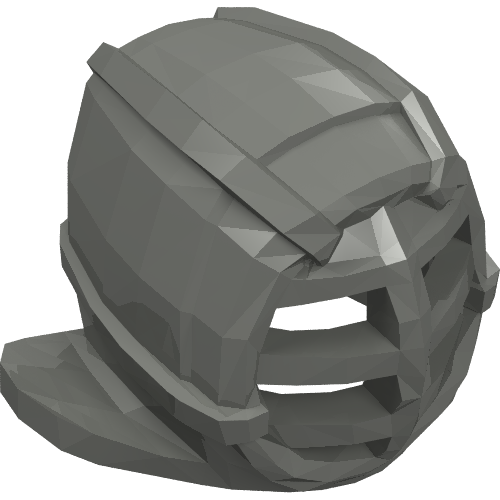 Rendu LDraw de Masque, Kendo [sans motif] (Mask, Kendo [Plain]), couleur indicative