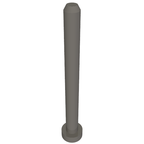 Rendu LDraw de Vehicle Track, Train, Connection/Stacking connecteur 4 tenon long for Track Storage, couleur indicative