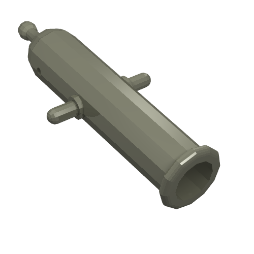 Rendu LDraw de Launcher, Weapon Cannon Shooting, couleur indicative