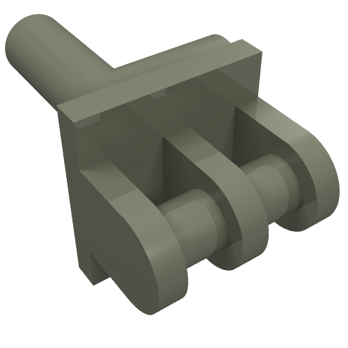 Rendu LDraw de Équipement grab support de mâchoire (Equipment Grab Jaw Holder), couleur indicative