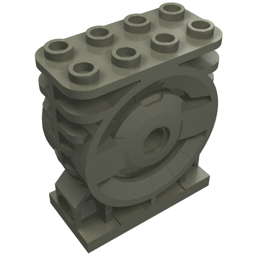 Rendu LDraw de Moteur 2 x 4 x 4 (Engine 2 x 4 x 4), couleur indicative