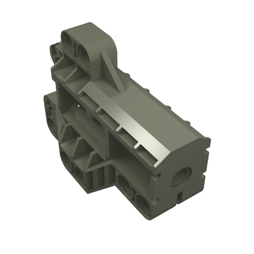 Rendu LDraw de Raccord pour connecteur Technic bloc 7 x 3 (Technic Pin Connector Block 7 x 3), couleur indicative