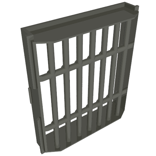 Rendu LDraw de Barre 8 x 8 x 2 gril coulissant (Bar 8 x 8 x 2 Sliding Grill), couleur indicative