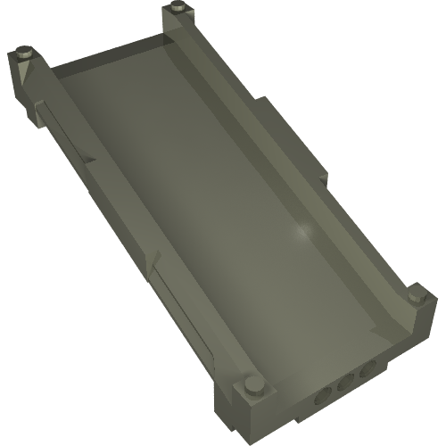 Rendu LDraw de Système de voie, voie de rampe 16 x 8 x 6 (Track System, Ramp Track 16 x 8 x 6), couleur indicative