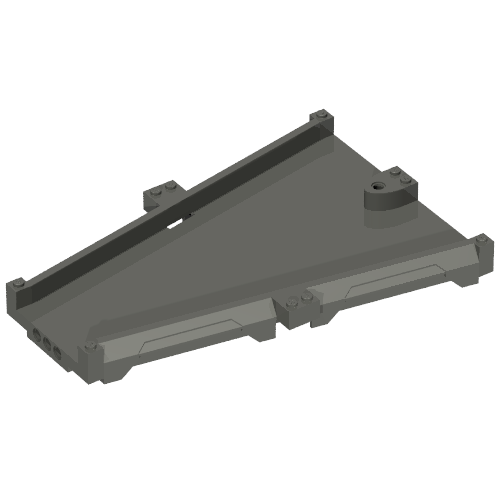 Rendu LDraw de Système de voie, voie en forme de Y 24 x 16 x 2 (Track System, Y-shaped Track 24 x 16 x 2), couleur indicative
