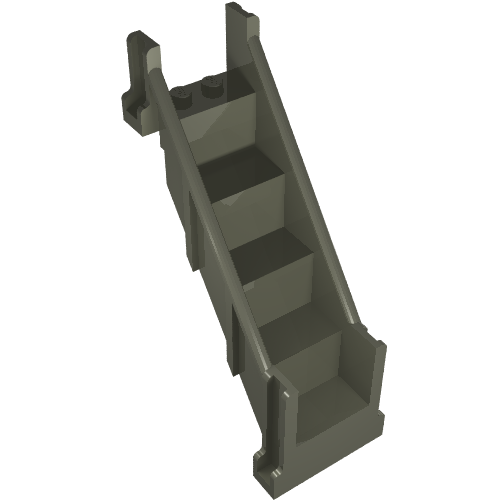 Rendu LDraw de Escaliers 4 x 7 x 9 1/3 droit (Stairs 4 x 7 x 9 1/3 Straight Enclosed), couleur indicative