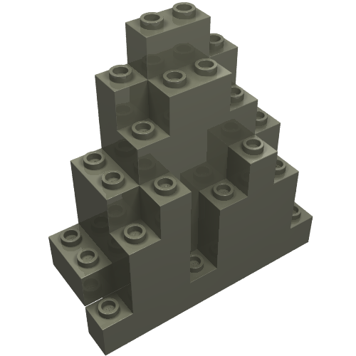 Rendu LDraw de Panneau de roche triangulaire 3 x 8 x 7 (Rock Panel Triangular 3 x 8 x 7), couleur indicative