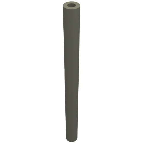 Rendu LDraw de Hose Rigid 3mm D. 5L / 4.0cm, couleur indicative