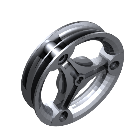 Rendu LDraw de Roue 70 x 14 mm Futuriste (Wheel 70 x 14 mm Futuristic), couleur indicative