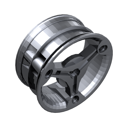 Rendu LDraw de Roue 70 x 28 mm Futuriste (Wheel 70 x 28 mm Futuristic), couleur indicative