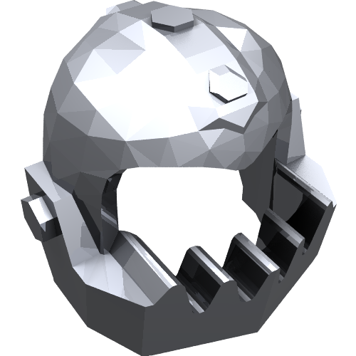 Casque avec mâchoire dentelée (Helmet with Jagged Jaw)