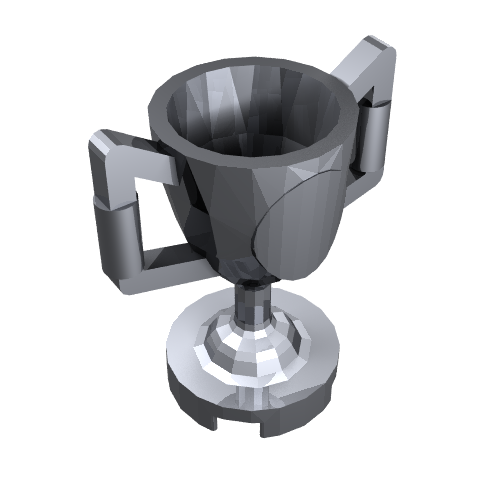 Rendu LDraw de Équipement trophée coupe [sans motif] (Equipment Trophy Cup [Plain]), couleur indicative