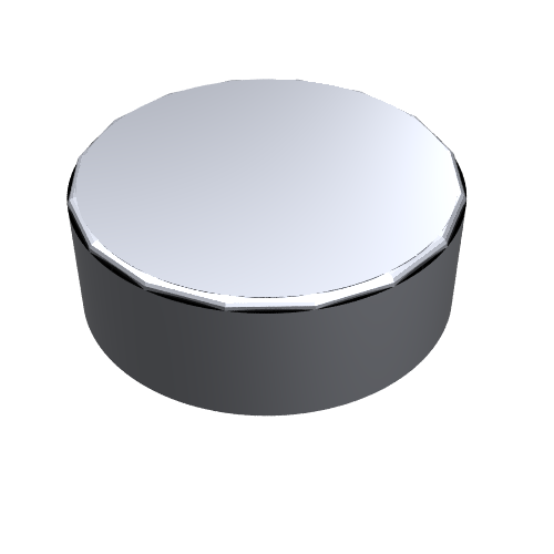 Rendu LDraw de Tuile ronde 1 x 1 avec motif imprimé (Tile Round 1 x 1 with Print), couleur indicative