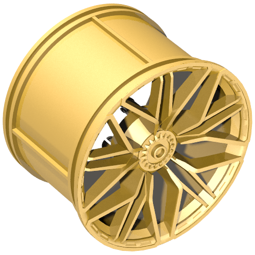 Rendu LDraw de Roue 62,3 x 42 Lamborghini (Wheel 62.3 x 42 Lamborghini), couleur indicative