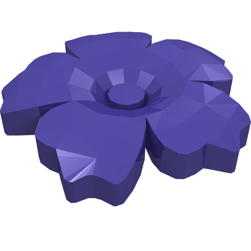 Accessoires de coiffure Fleur avec pétales dentelés et connecteur (Headwear Accessory Flower with Serrated Petals and Pin)