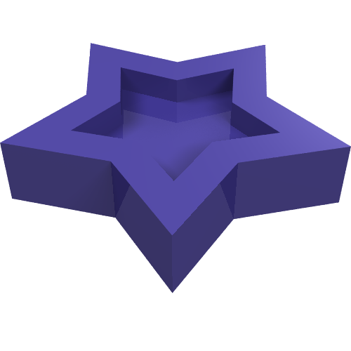 Rendu LDraw de Casquette Accessoire Star avec connecteur (Headwear Accessory Star with Pin), couleur indicative