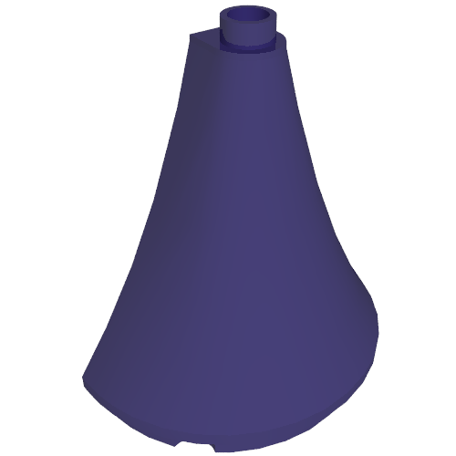 Rendu LDraw de Duplo toit flèche moitié 4,5 x 2 x 4 (Duplo Building Roof Spire Half 4.5 x 2 x 4), couleur indicative