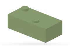 Aperçu de Braille brique 2 x 4 avec 2 tenons ⠌ (Braille Brick 2 x 4 with 2 Studs ⠌)