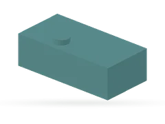 Aperçu de Braille brique 2 x 4 avec 1 tenon ⠂ (Braille Brick 2 x 4 with 1 Stud ⠂)