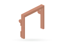 Aperçu de Cadre de porte de garage (ancien style) - sans tenons, Ailes partielles (Garage Door Frame (Old style) - No Studs, Partial Wings)